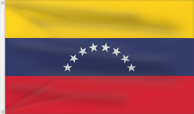 Drapeau, avec deux œillets métalliques et guindant renforcé : Venezuela Civil du Venezuela Venezuela - bandera Civil y de la Marina Mercante de Venezuela Benezuela Winïxwila wiphala Veneçuela Venezuelská vlajka Venezuelo Venezuelako bandera Poyvi Venesuéla Winisuyla unanchan Флаг Венесуэлы Venezuele Türkçe Venezuela