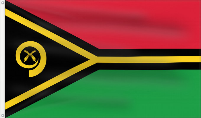 Flag, with two metal eyelets and reinforced hoist: Vanuatu