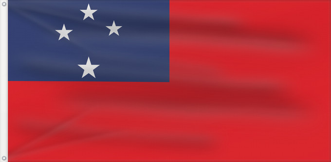 Flagge, mit zwei Metallösen und verstärktem Besatzband: Samoa  1948-1949	Samoa between May 26, 1948 - February 24, 1949	Samoa (1948-1949)