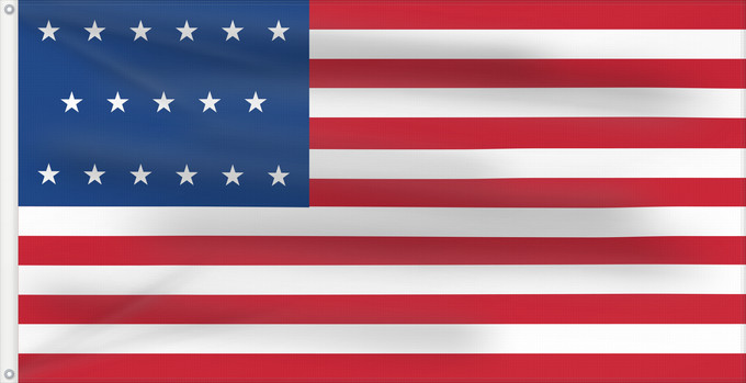 Drapeau, avec deux œillets métalliques et guindant renforcé : 17 Star US Flag  Unofficial