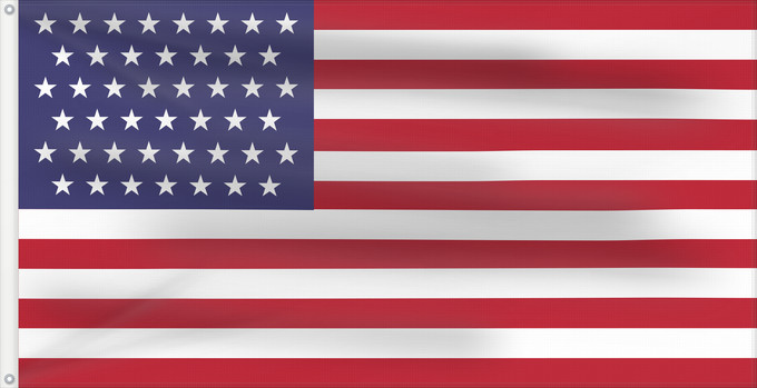 Drapeau, avec deux œillets métalliques et guindant renforcé : 45 Star US