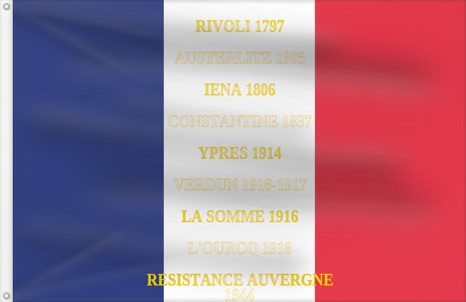 Drapeau, avec deux œillets métalliques et guindant renforcé : 92e régiment d infanterie drapeau	92e régiment d infanterie de l armée française