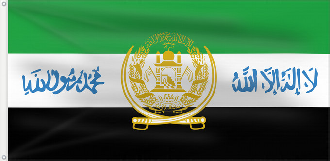 Drapeau, avec deux œillets métalliques et guindant renforcé : Afghanistan  2001–2002	Afghanistan	L Afghanistan du 13 novembre 2001 au 27 janvier 2002. Voir fr Drapeau de l Afghanistan	Afganistán (2001–2002)	Afghanistans vom 13. November 2001 bis 27. Januar 2002. Siehe auch Flagge Afghanistans	Afghanistan (2001–2002)