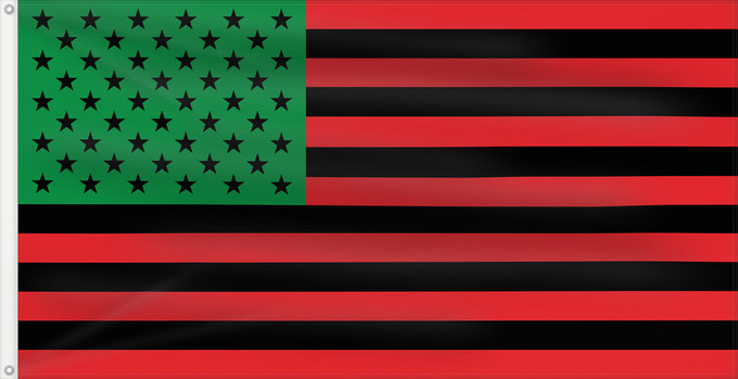 Drapeau, avec deux œillets métalliques et guindant renforcé : African America	Version of File African America.PNG made