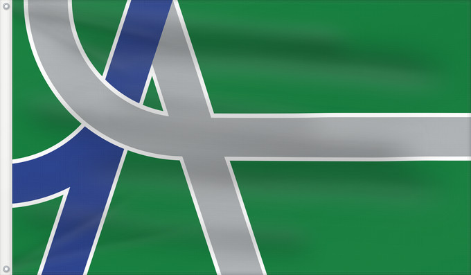 Drapeau, avec deux œillets métalliques et guindant renforcé : Albany, Oregon Albany, Oregón