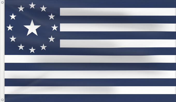 Bandera, con dos ojales metálicos y lado del asta reforzado: Alleged Mormon flag 1877	An modern attempt to recreate an unofficial flag used by members of The Church of Jesus Christ of Latter-day Saints  Mormons  for the State of Deseret  i	Drapeau mormon (non officiel, 1877)	Bandera mormona (no oficial, 1877)	Mormo