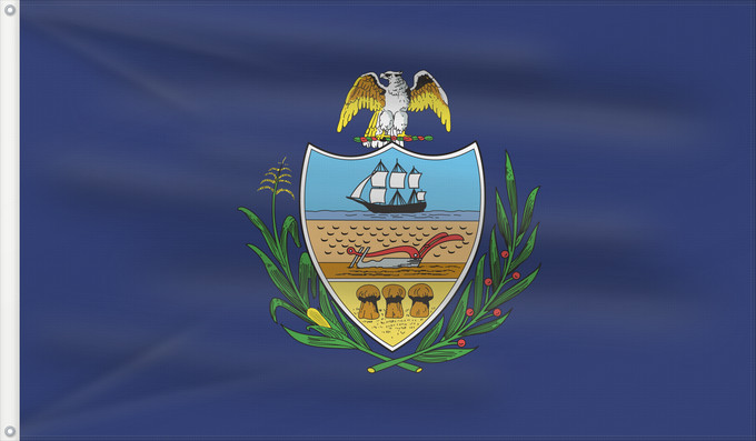 Drapeau, avec deux œillets métalliques et guindant renforcé : Allegheny County, Pennsylvania	Comté d'Allegheny, Pennsylvanie	Condado de Allegheny, Pensilvania	Contea di Allegheny, Pennsylvania