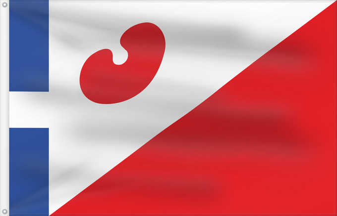 Drapeau, avec deux œillets métalliques et guindant renforcé : Allingawier vlag	Dorpsvlaggen Friesland
