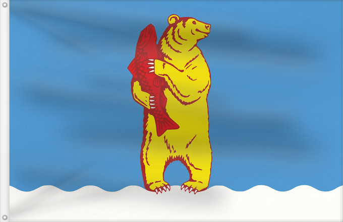 Flag, with two metal eyelets and reinforced hoist: Anadyr Chukotka Anadyr (Chukotka) Anadyr (Tchoukotka) Anadyr (Tschukotka) Anadyr (Čukotka) Анадырь Чукотский АО , флаг