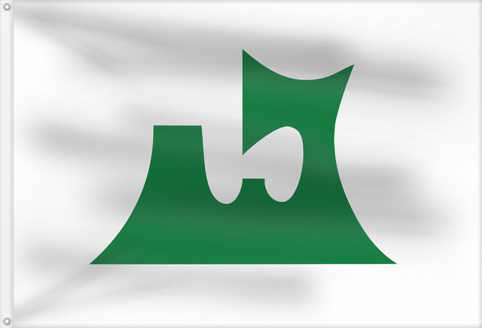 Drapeau, avec deux œillets métalliques et guindant renforcé : Aomori Prefecture Préfecture d'Aomori Prefectura de Aomori Präfektur Aomori Prefettura di Aomori 青森県旗