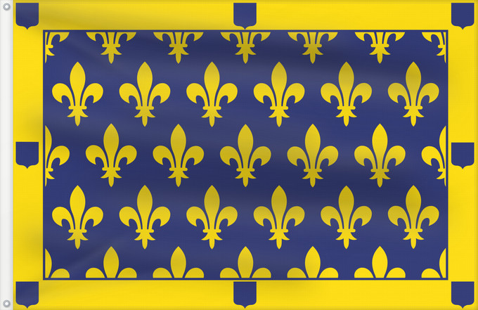 Drapeau, avec deux œillets métalliques et guindant renforcé : Ardèche	French department of Ardèche	Dipartimento francese di Ardèche