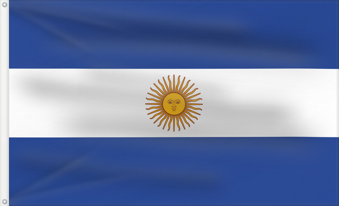 Drapeau, avec deux œillets métalliques et guindant renforcé : Argentina 1818 National flag of Argentina released in 1818. This version added the sun to the flag previously created by Manuel Belgrano Argentine (1818) Argentina (1818) Argentinien (1818)