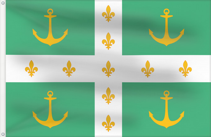 Flag, with two metal eyelets and reinforced hoist: Arsenal Rochefort	Arsenal of Rochefort	L Arsenal de Rochefort  flottant sur la Porte du Soleil	Arsenal de Rochefort	Arsenale di Rochefort