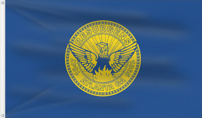 Drapeau, avec deux œillets métalliques et guindant renforcé : Atlanta	Atlanta, Georgia