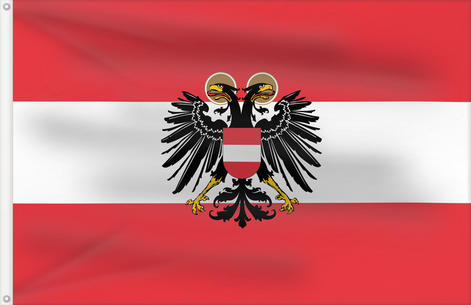 Flag, with two metal eyelets and reinforced hoist: Austria state 1934-1938 State flag of Austria from 1934 to 1938