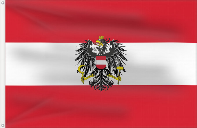 Drapeau, avec deux œillets métalliques et guindant renforcé : Austria state 1919-1934 State flag of Austria, 1919-1934 Autriche (État) 1919-1934 Austria (estado) 1919-1934 Österreich (Land) 1919-1934 Austria (stato) 1919-1934