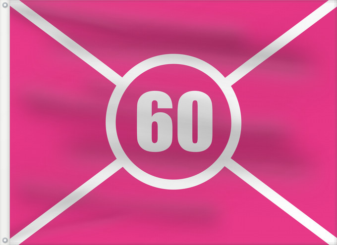 Drapeau, avec deux œillets métalliques et guindant renforcé : Auto Racing Code 60