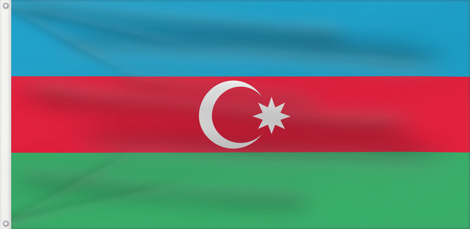 Drapeau, avec deux œillets métalliques et guindant renforcé : Azerbaijan 1918 1918 version of Flag of Azerbaijan - variant Azerbaïdjan (1918) Azerbaiyán (1918) Aserbaidschan (1918) Azerbaigian (1918)