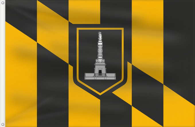 Drapeau, avec deux œillets métalliques et guindant renforcé : Baltimore, Maryland