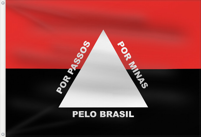 Drapeau, avec deux œillets métalliques et guindant renforcé : BandeiraPassosMG	Passos, Minas Gerais	Município de Passos, Minas Gerais