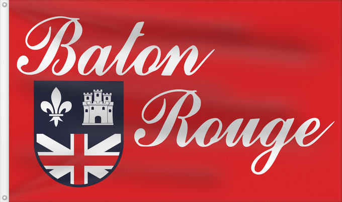 Drapeau, avec deux œillets métalliques et guindant renforcé : Baton Rouge, Louisiana	Bâton-Rouge, Louisiane	Baton Rouge, Luisiana