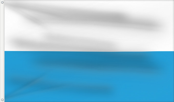Drapeau, avec deux œillets métalliques et guindant renforcé : Bavaria  striped	Bavaria (striped)	Bavière (rayé)	Baviera (rayas)	Bayern	Baviera (a strisce)