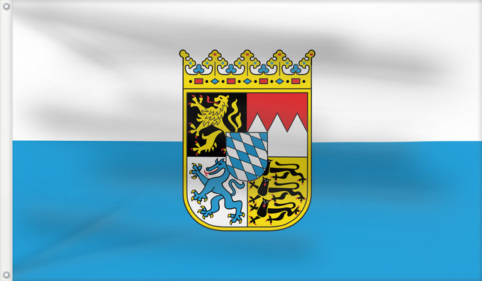 Drapeau, avec deux œillets métalliques et guindant renforcé : Bavaria  state  S