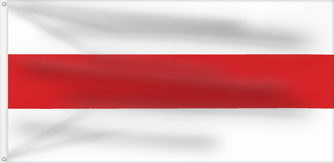 Drapeau, avec deux œillets métalliques et guindant renforcé : Belarus  1918, 1991-1995