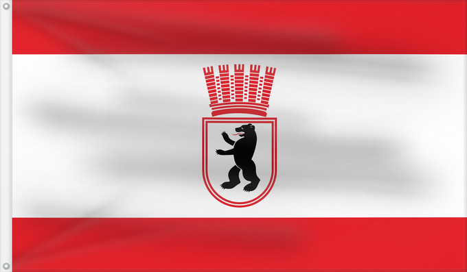 Drapeau, avec deux œillets métalliques et guindant renforcé : Berlin  1934-1954	Berlin (1934-1954)	Berlín (1934-1954)	Berlino (1934-1954)	State Flag of Berlin from 1934 to 1954