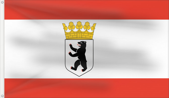 Flag, with two metal eyelets and reinforced hoist: Berlin state Historical state flag of Berlin 1954-2007 Berlin (Land, drapeau de service, 1954-2007) Antigua bandera de Estado del Land y de la ciudad de Berlín 1954-2007 Die ehemalige Dienstflagge des Landes und der Stadt Berlin 1954-2007 Berlino (Sta