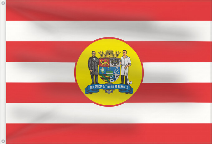 Drapeau, avec deux œillets métalliques et guindant renforcé : Blumenau	Blumenau, Bundesstaat Santa Catarina