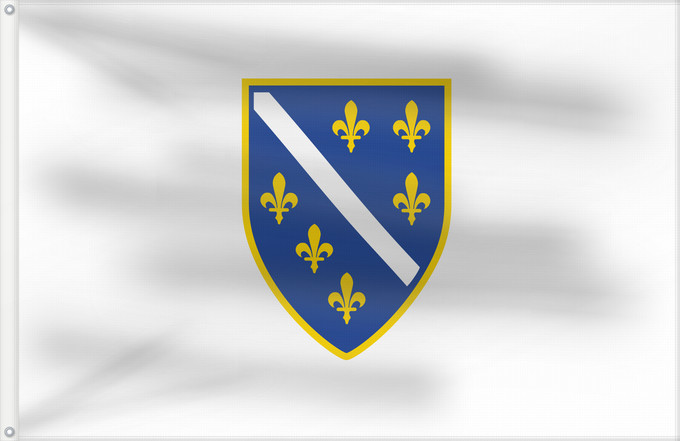Drapeau, avec deux œillets métalliques et guindant renforcé : Bosnia and Herzegovina 1992, 3-2 Historical flag of Bosnia and Herzegovina
