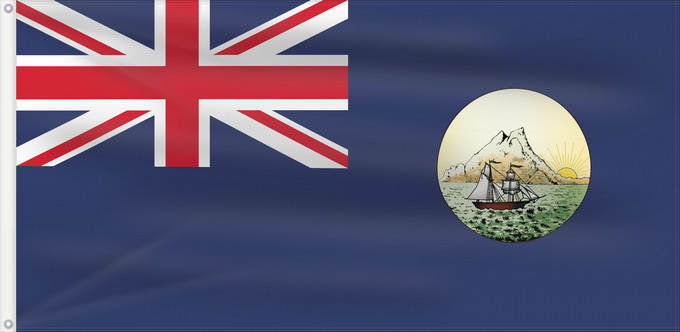 Drapeau, avec deux œillets métalliques et guindant renforcé : Labuan  1912–1946	British Colony of Labuan 1912-1946	Labuan (1912–1946)