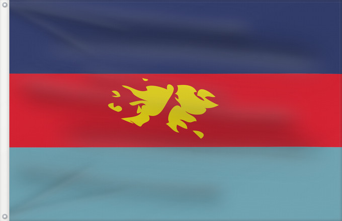 Drapeau, avec deux œillets métalliques et guindant renforcé : British joint forces flag Falkland Islands Drapeau des forces conjointes britanniques Îles Falkland Bandera de las fuerzas conjuntas británicas Islas Malvinas Britische Joint-Forces-Flagge Falklandinseln Bandiera delle forze congiunte britanniche Isole Fa