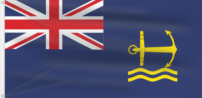 Drapeau, avec deux œillets métalliques et guindant renforcé : British Royal Maritime Auxiliary Ensign