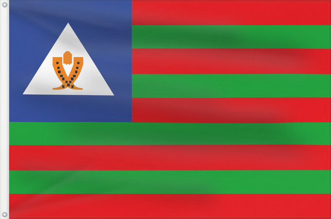 Drapeau, avec deux œillets métalliques et guindant renforcé : Bubi tribal	Bubi tribal flag	Drapeau tribal Bubi	Bandera tribal Bubi	Bubi-Stammesflagge	Bandiera tribale Bubi	Tribal flag of the w Bubi people