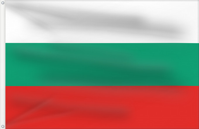Drapeau, avec deux œillets métalliques et guindant renforcé : Bulgaria  3-2	Bulgaria	Bulgarie (3:2)	Bulgaria (3:2)	Bulgarien (3:2)