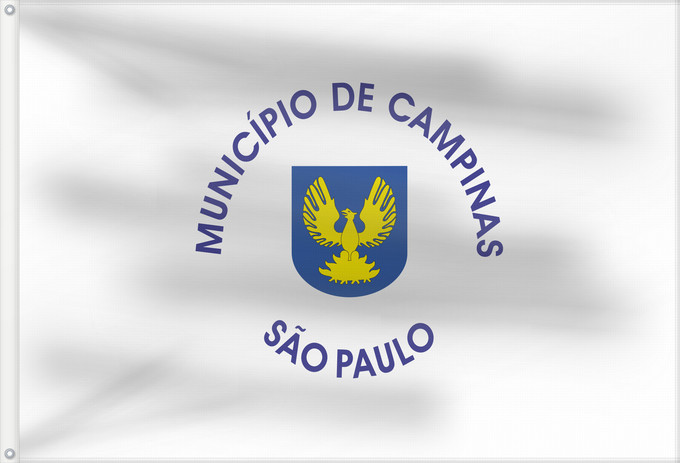 Drapeau, avec deux œillets métalliques et guindant renforcé : Campinas	Campinas city  São Paulo, Brazil	Município de Campinas  São Paulo, Brasil