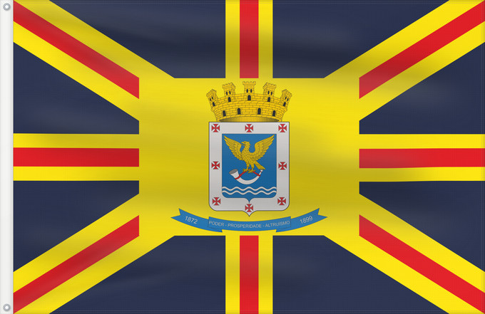 Drapeau, avec deux œillets métalliques et guindant renforcé : Campo Grande - MS En Campo Grande Ciudad de Campo Grande capital del Estado de Mato Grosso del Sur De Campo Grande