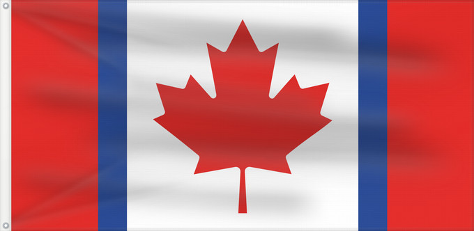 Drapeau, avec deux œillets métalliques et guindant renforcé : Canadian Duality	The en Duality Flag