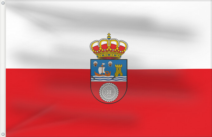 Drapeau, avec deux œillets métalliques et guindant renforcé : Cantabria  Official	Cantabria (Official)	Cantabrie (Officiel)	Cantabria  España  La bandera propia de Cantabria es la formada por dos franjas horizontales de igual anchura	Kantabrien (Offiziell)	Cantabria (Ufficiale)