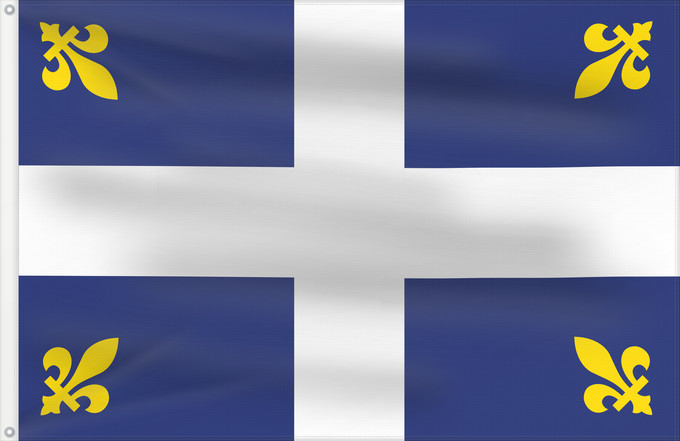 Drapeau, avec deux œillets métalliques et guindant renforcé : Carillon	Quebec flag proposal of 1902 - the  Carillon
