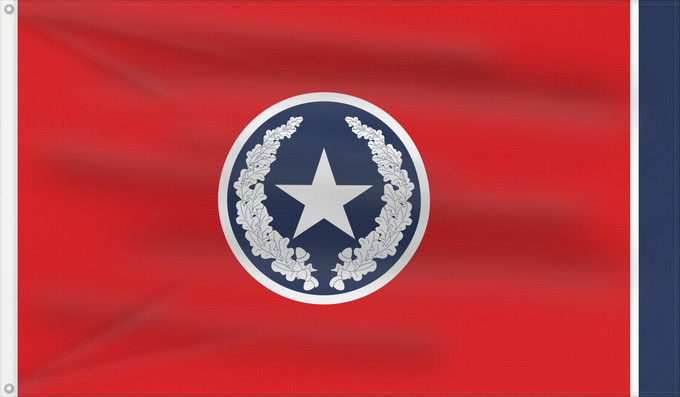 Drapeau, avec deux œillets métalliques et guindant renforcé : Chattanooga, Tennessee  1923–2012	Created by Ryan M	Chattanooga, Tennessee (1923–2012)