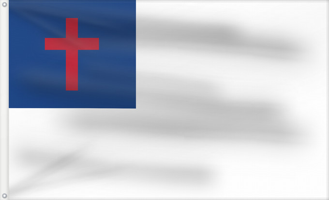 Drapeau, avec deux œillets métalliques et guindant renforcé : Christian Flag Resize