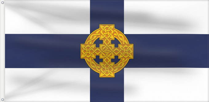 Drapeau, avec deux œillets métalliques et guindant renforcé : Church in Wales	Église du Pays de Galles	Iglesia de Gales	Kirche von Wales	Chiesa del Galles	Yr Eglwys yng Nghymru