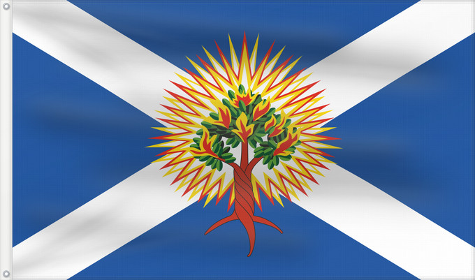 Drapeau, avec deux œillets métalliques et guindant renforcé : Church of Scotland	Église d'Écosse	Iglesia de Escocia	Kirche von Schottland	Chiesa di Scozia