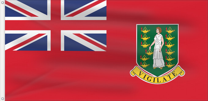 Drapeau, avec deux œillets métalliques et guindant renforcé : Civil Ensign of the British Virgin Islands British Virgin Islands - Civil Ensign Îles Vierges britanniques - Pavillon de la marine civile Usada por la Marina mercante de las Islas Vírgenes Británicas Britische Jungferninseln - Zivilschiffsflagge Isole Ver