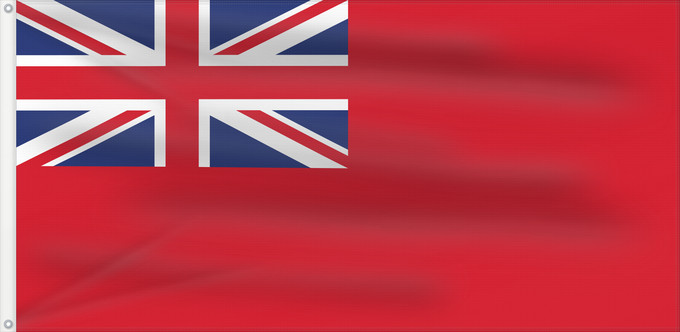 Drapeau, avec deux œillets métalliques et guindant renforcé : Civil Ensign of the United Kingdom Red Ensign, Civil Ensign of the United Kingdom Royaume-Uni - Pavillon de la marine marchande Reino Unido - Bandera Mercante Red Ensign Regno Unito - Bandiera di navigazione Rood vaandel, Britse Handelsvlag