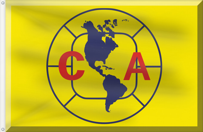 Drapeau, avec deux œillets métalliques et guindant renforcé : Club América Escudo del América
