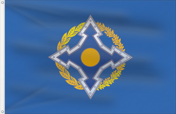 Drapeau, avec deux œillets métalliques et guindant renforcé : Collective Security Treaty Organization	Organisation du traité de sécurité collective	Organización del Tratado de Seguridad Colectiva	Kollektiver Sicherheitsvertrag Organisation	Organizzazione del Trattato di Sicurezza Collettiva